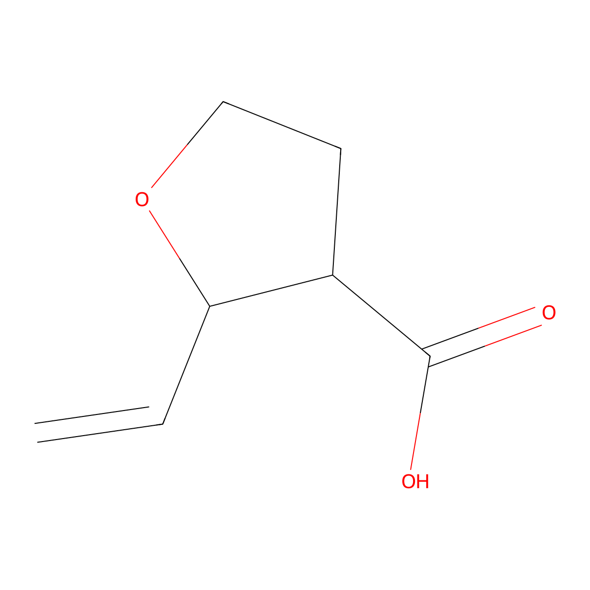 2-Ethenyloxolane-3-carboxylic acid molecular structure, CAS 1934397-66-6