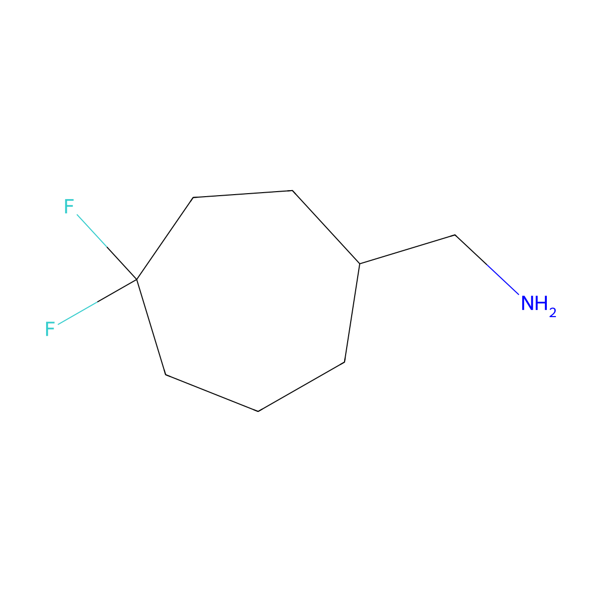 (4,4-Difluorocycloheptyl)methanamine molecular structure, CAS 1934398-29-4
