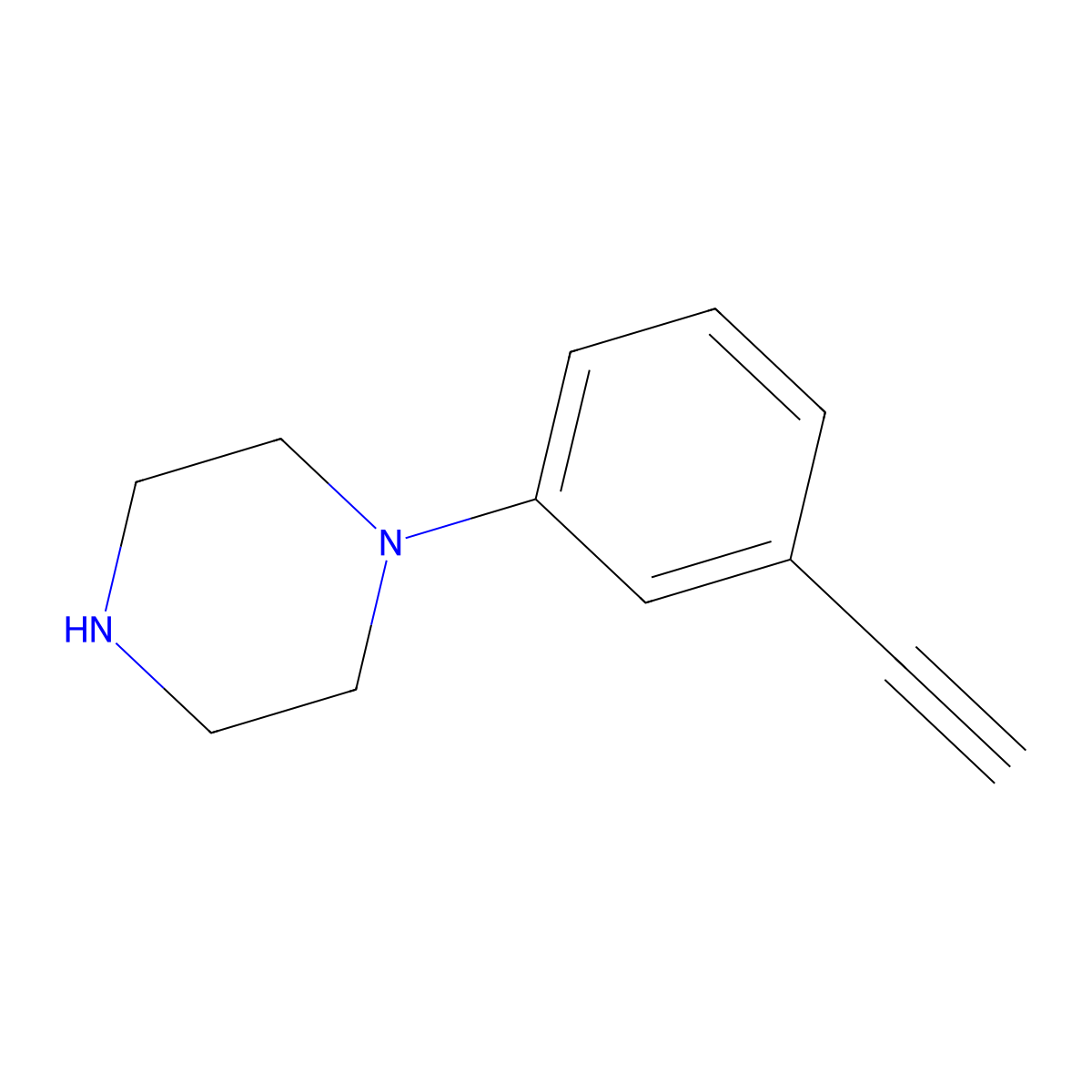 1-(3-Ethynylphenyl)piperazine molecular structure, CAS 1934398-81-8