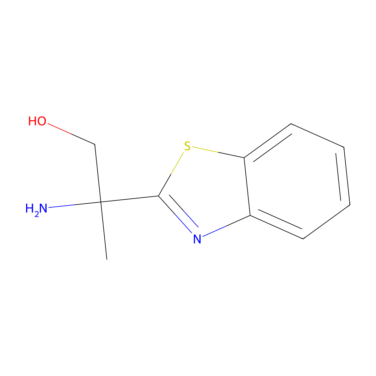 2-Amino-2-(1,3-benzothiazol-2-yl)propan-1-ol molecular structure, CAS 1934398-89-6