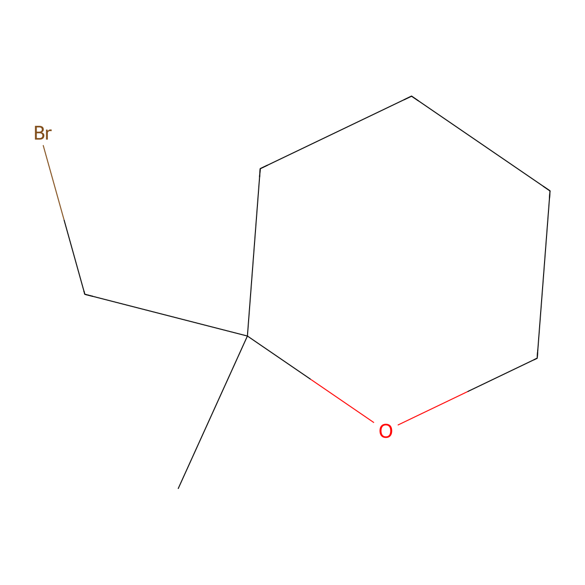 2-(Bromomethyl)-2-methyloxane molecular structure, CAS 1934399-84-4