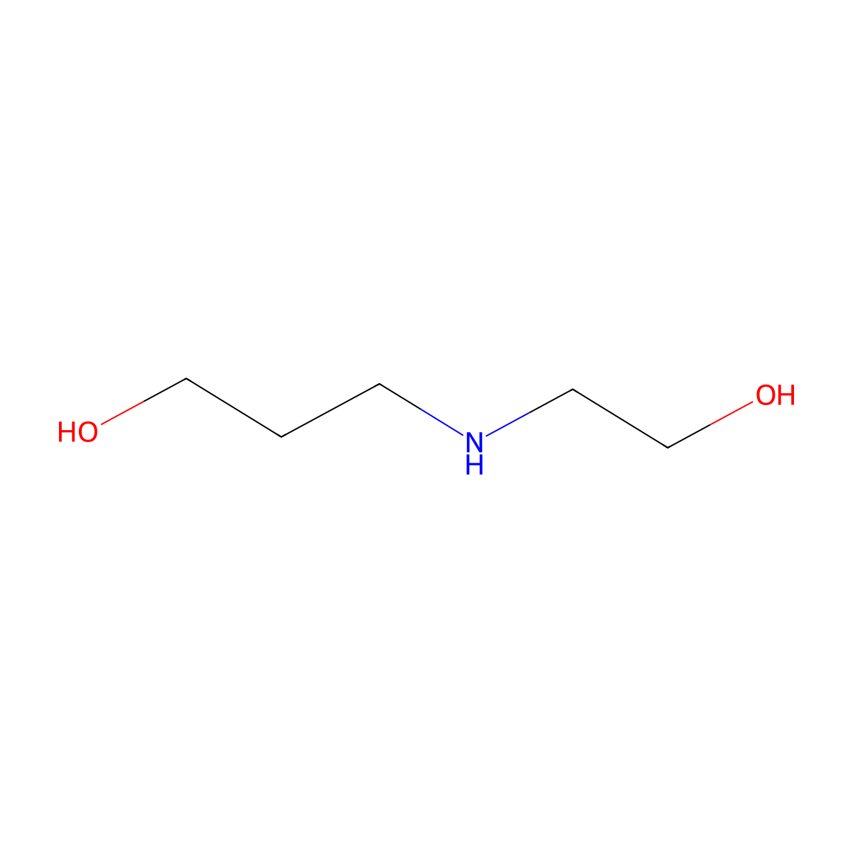 3-((2-Hydroxyethyl)amino)propanol molecular structure, CAS 19344-29-7