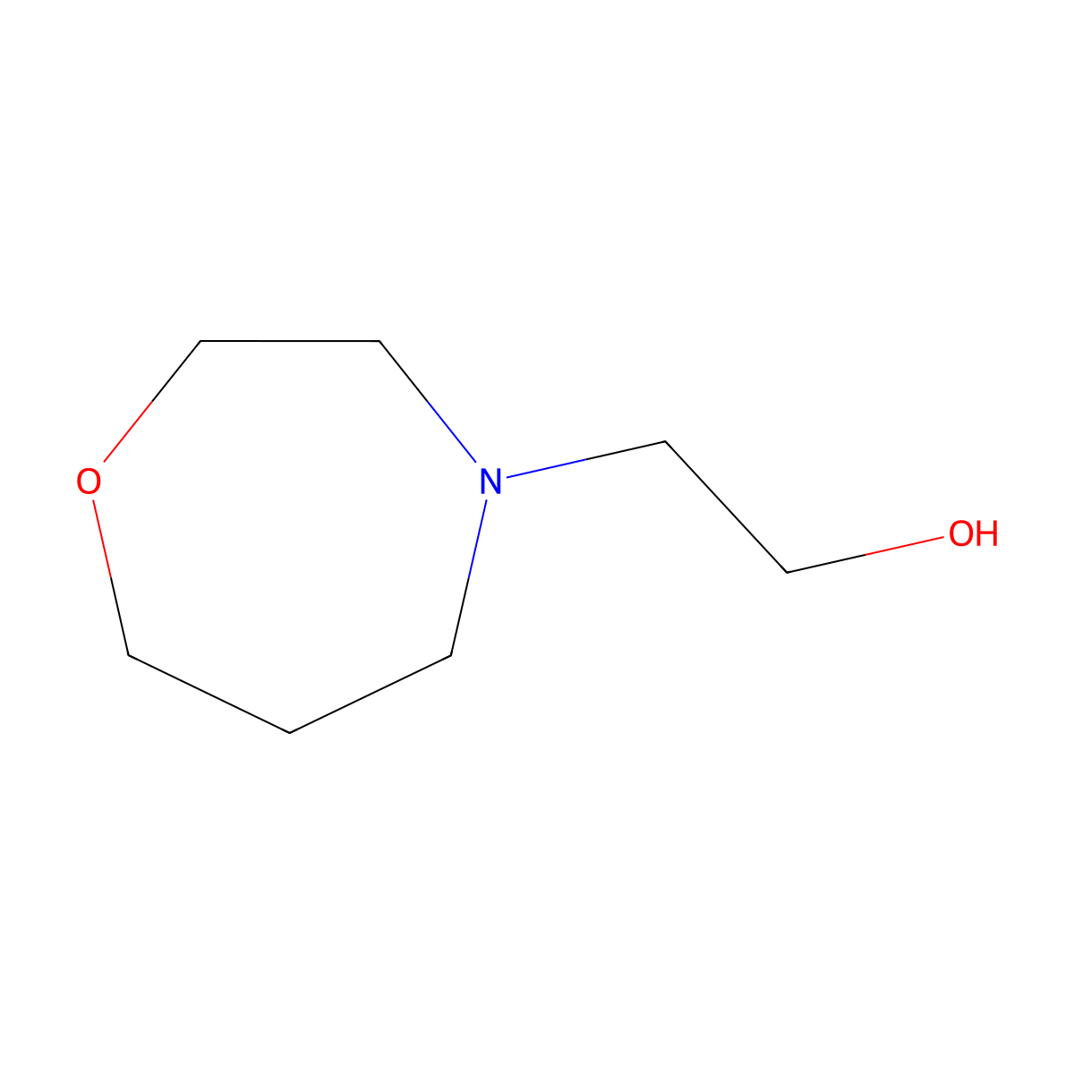 2-(1,4-Oxazepan-4-yl)ethan-1-ol molecular structure, CAS 19344-55-9