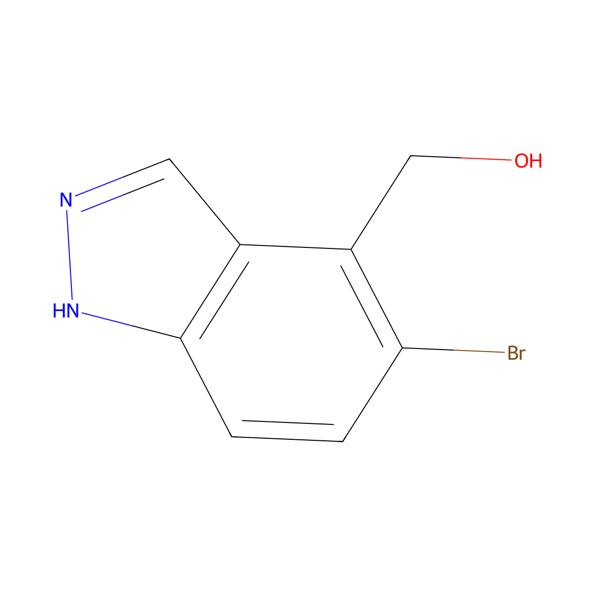 (5-bromo-1H-indazol-4-yl)methanol molecular structure, CAS 1934400-08-4