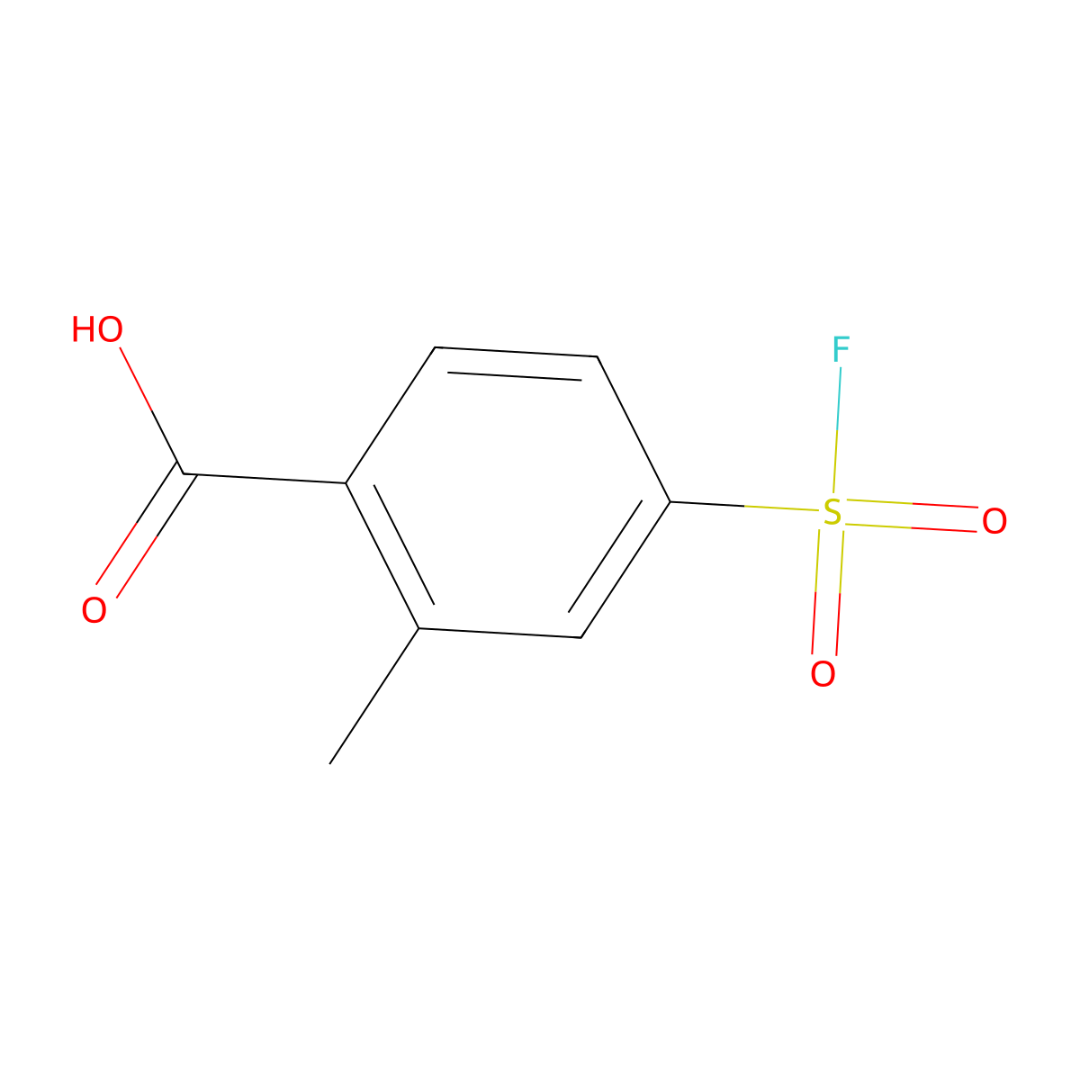 4-(Fluorosulfonyl)-2-methylbenzoic acid molecular structure, CAS 1934400-55-1