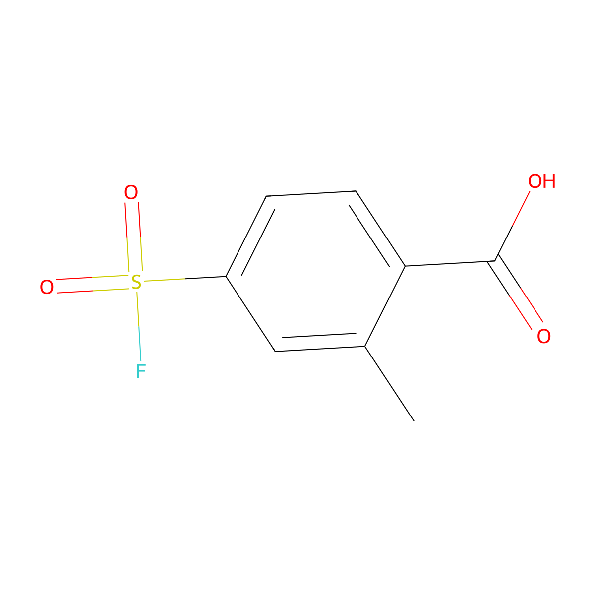 4-(Fluorosulfonyl)-2-methylbenzoic acid molecular structure, CAS 1934400-55-1