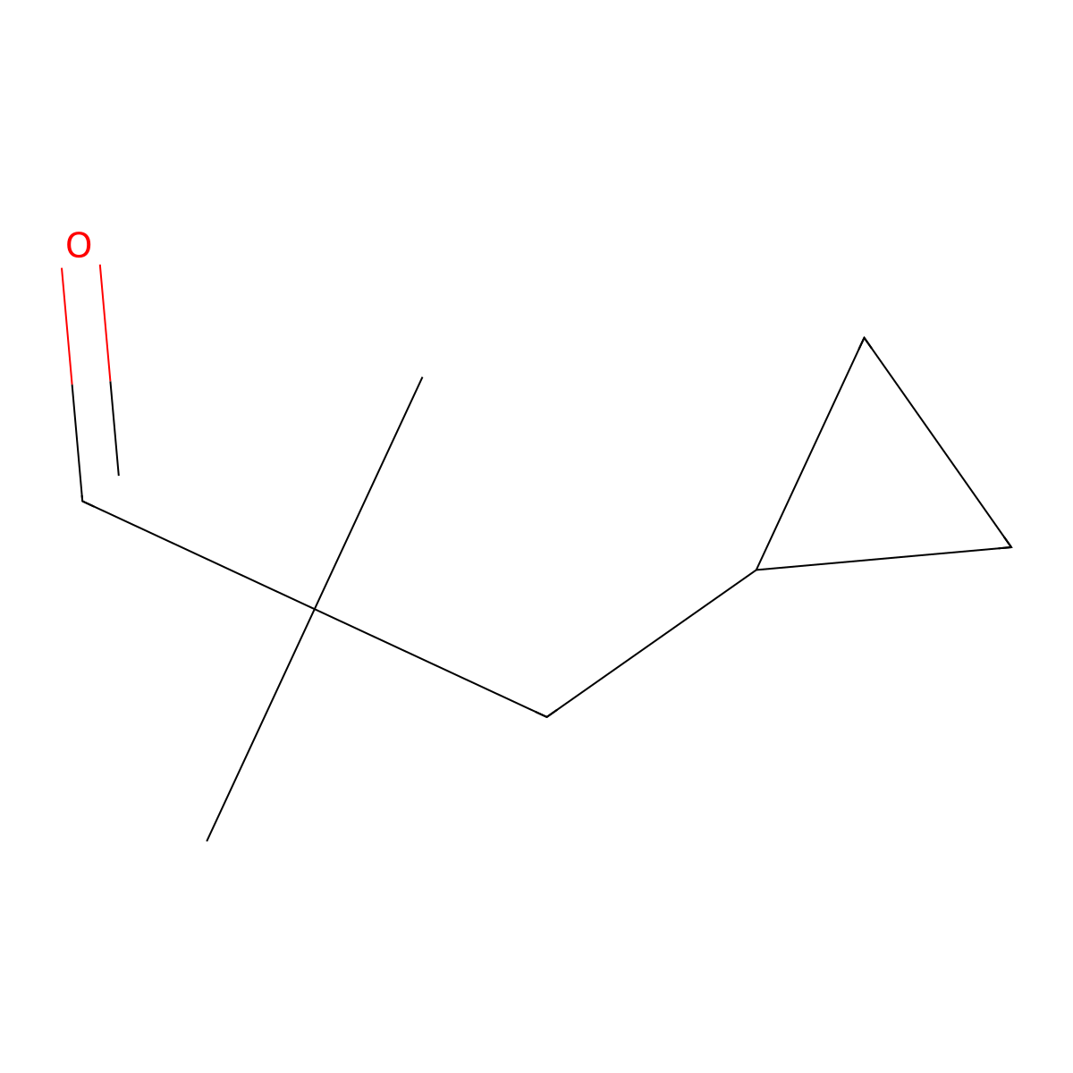 3-Cyclopropyl-2,2-dimethylpropanal molecular structure, CAS 1934402-30-8
