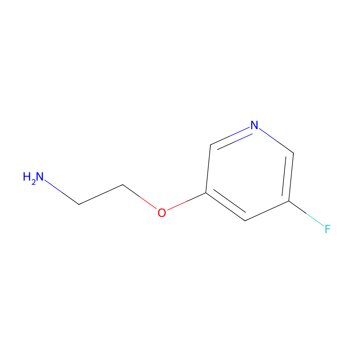 2-[(5-Fluoropyridin-3-yl)oxy]ethan-1-amine molecular structure, CAS 1934403-70-9