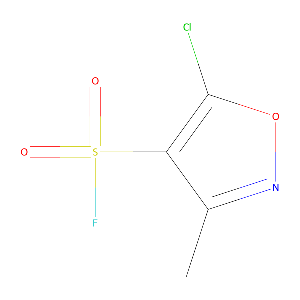5-Chloro-3-methyl-1,2-oxazole-4-sulfonyl fluoride molecular structure, CAS 1934404-35-9