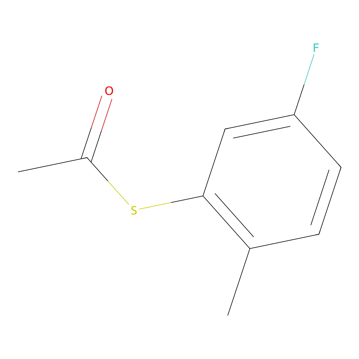 S-3-Fluoro-6-methylphenylthioacetate molecular structure, CAS 1934404-50-8