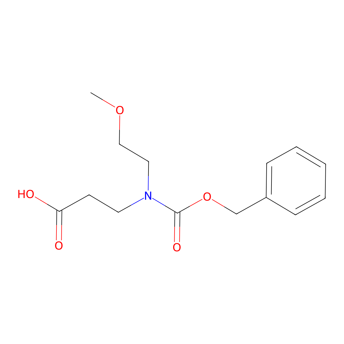 3-{[(Benzyloxy)carbonyl](2-methoxyethyl)amino}propanoic acid molecular structure, CAS 1934404-65-5