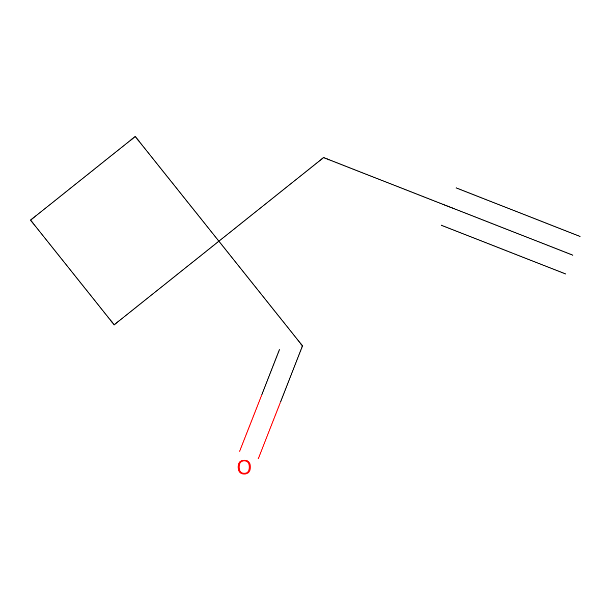 1-(Prop-2-yn-1-yl)cyclobutane-1-carbaldehyde molecular structure, CAS 1934406-70-8