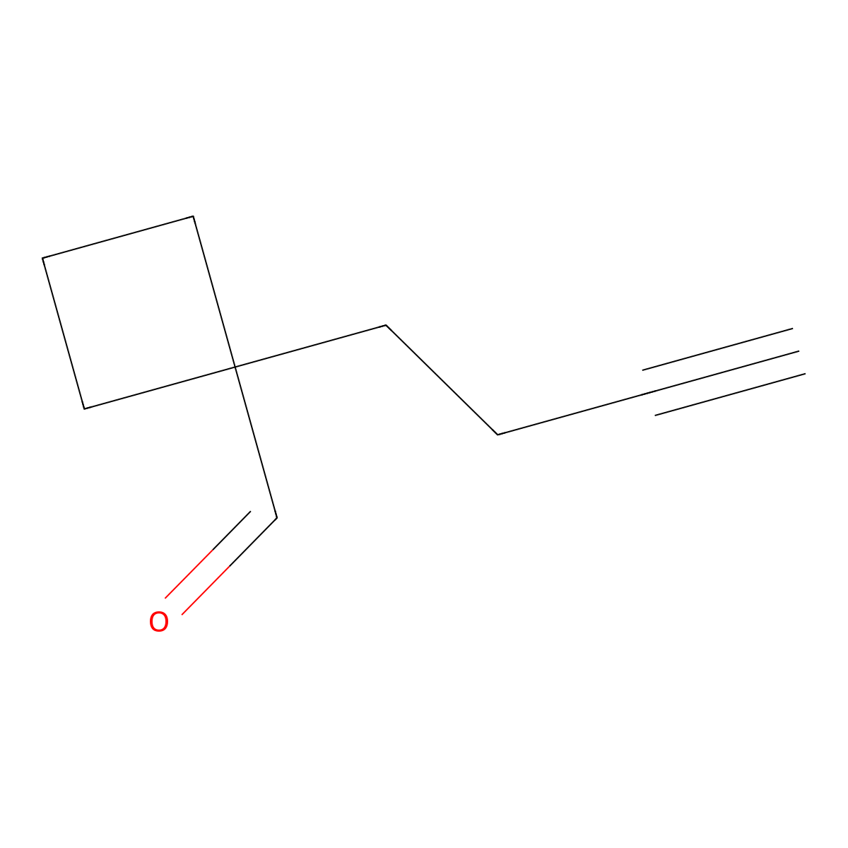1-(But-3-yn-1-yl)cyclobutane-1-carbaldehyde molecular structure, CAS 1934406-87-7