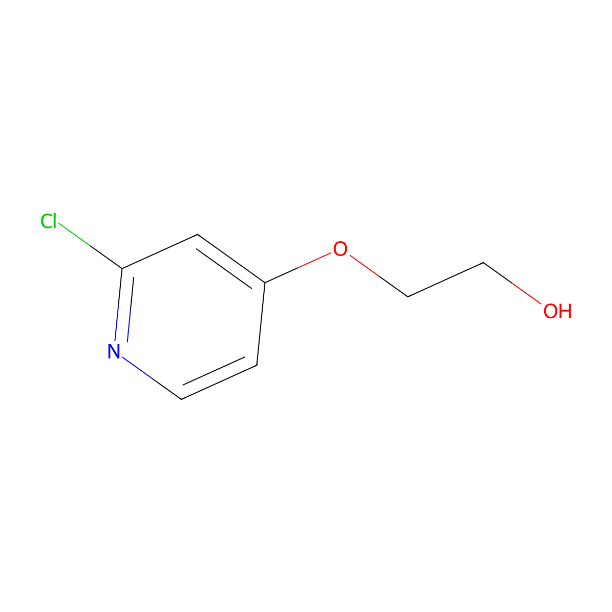 2-[(2-Chloropyridin-4-yl)oxy]ethan-1-ol molecular structure, CAS 1934409-61-6