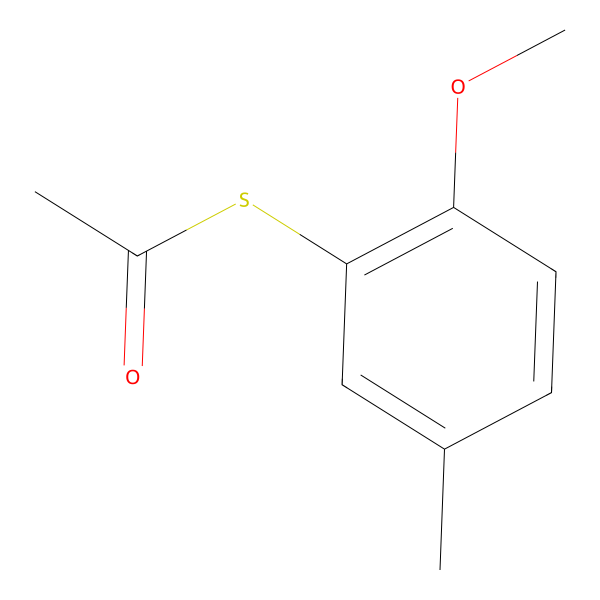 S-2-Methoxy-5-methylphenylthioacetate molecular structure, CAS 1934411-36-5
