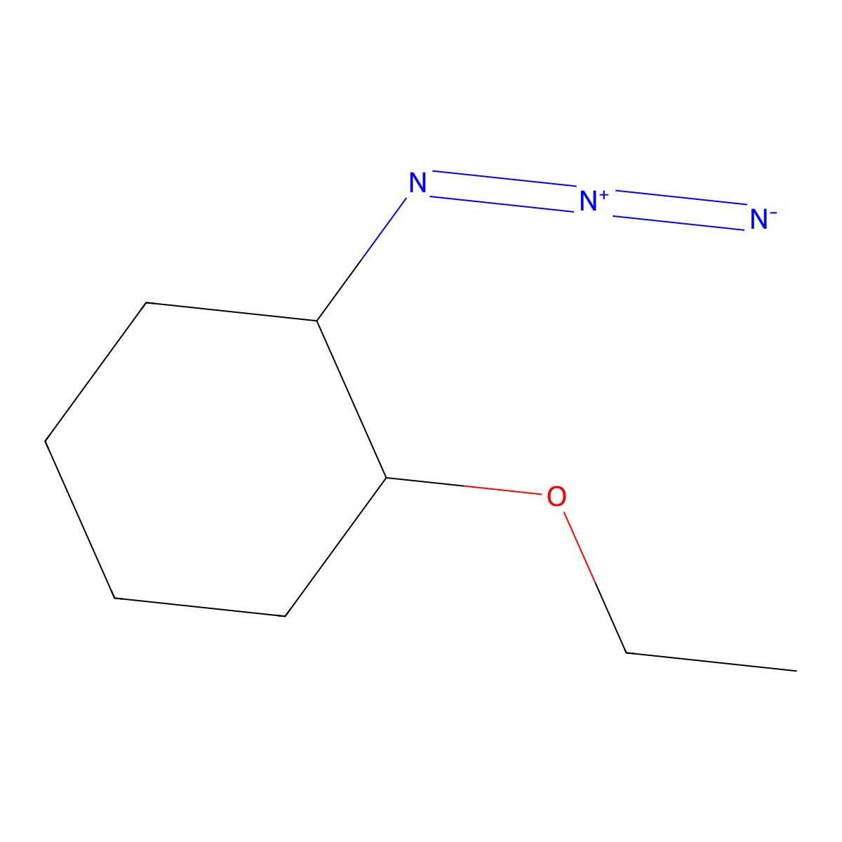 1-Azido-2-ethoxycyclohexane molecular structure, CAS 1934415-62-9