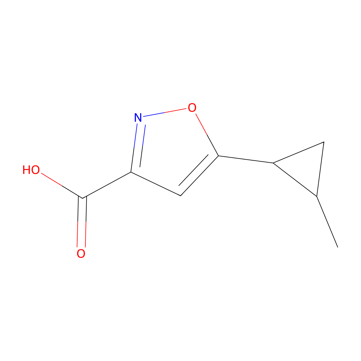5-(2-Methylcyclopropyl)-1,2-oxazole-3-carboxylic acid molecular structure, CAS 1934415-90-3