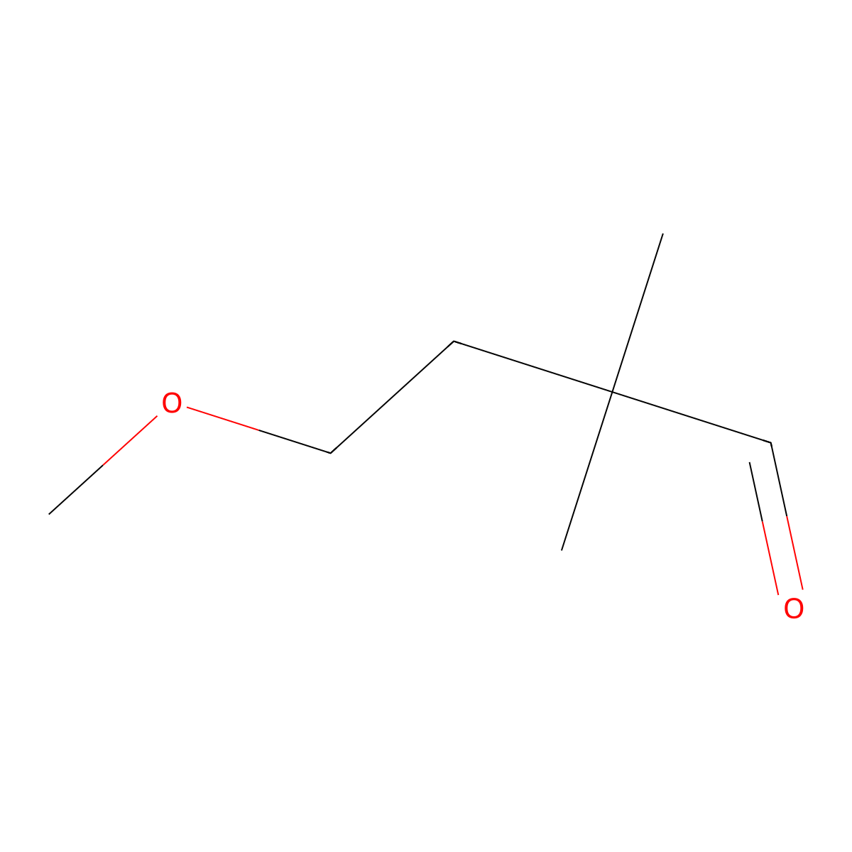 4-Methoxy-2,2-dimethylbutanal molecular structure, CAS 1934416-92-8