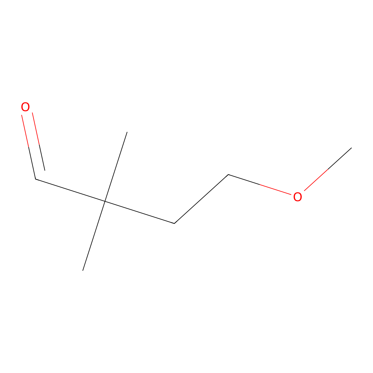 4-Methoxy-2,2-dimethylbutanal molecular structure, CAS 1934416-92-8