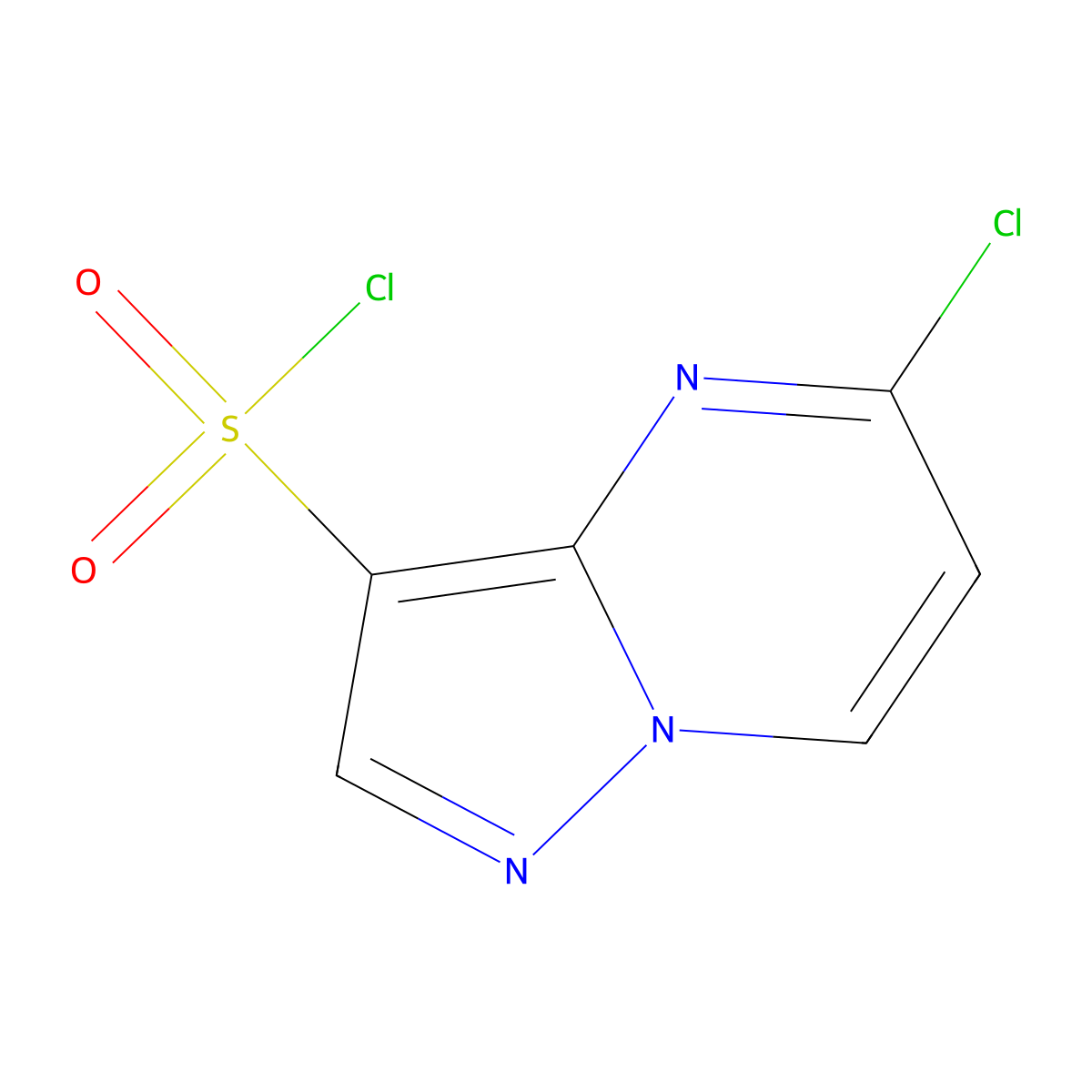 5-Chloropyrazolo[1,5-a]pyrimidine-3-sulfonyl chloride molecular structure, CAS 1934417-86-3