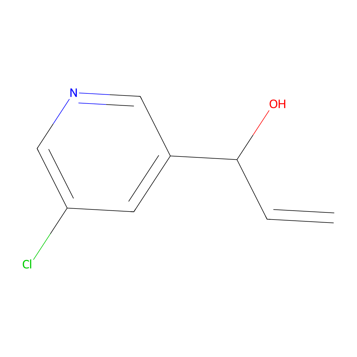 1-(5-Chloropyridin-3-yl)prop-2-en-1-ol molecular structure, CAS 1934418-85-5