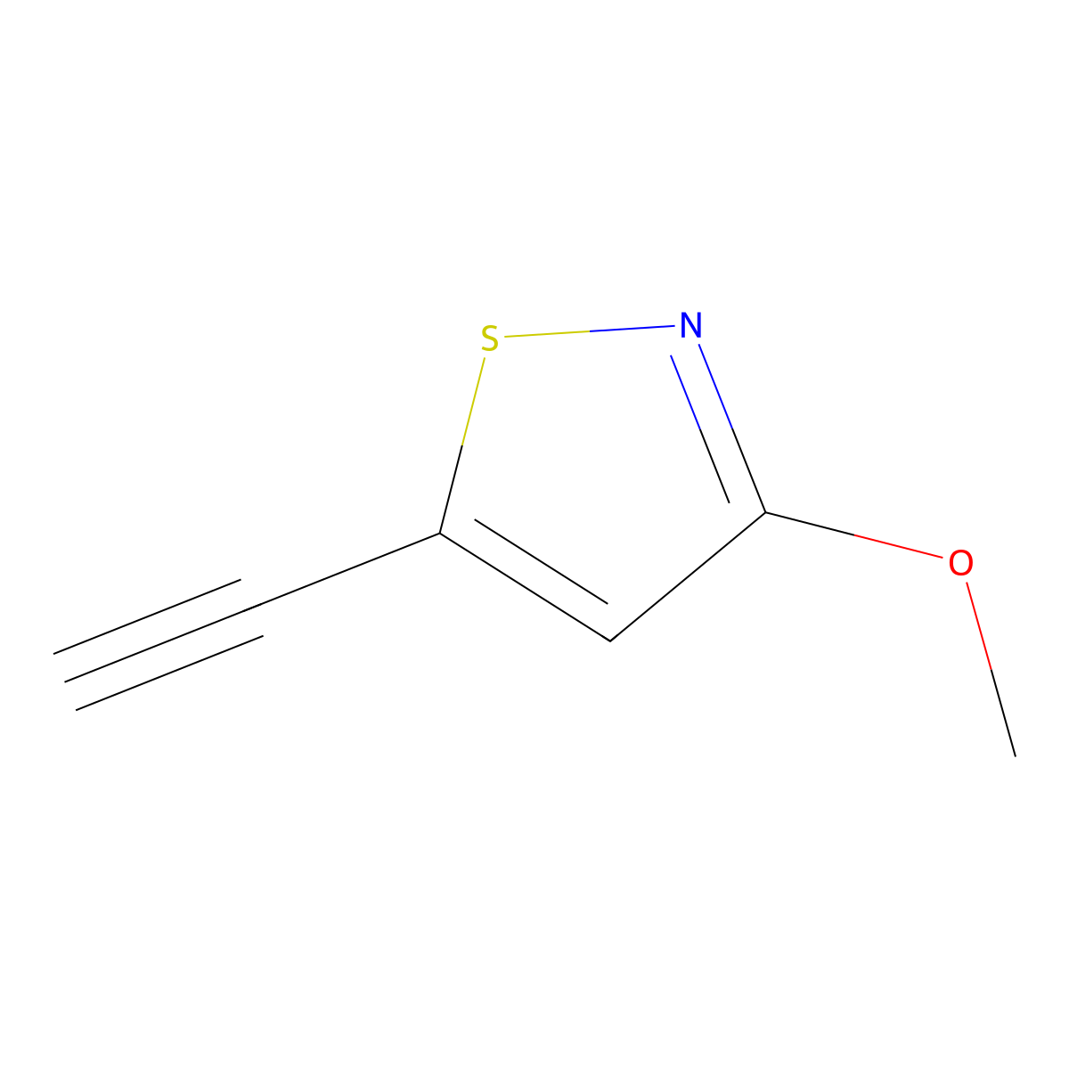 5-Ethynyl-3-methoxy-1,2-thiazole molecular structure, CAS 1934419-21-2