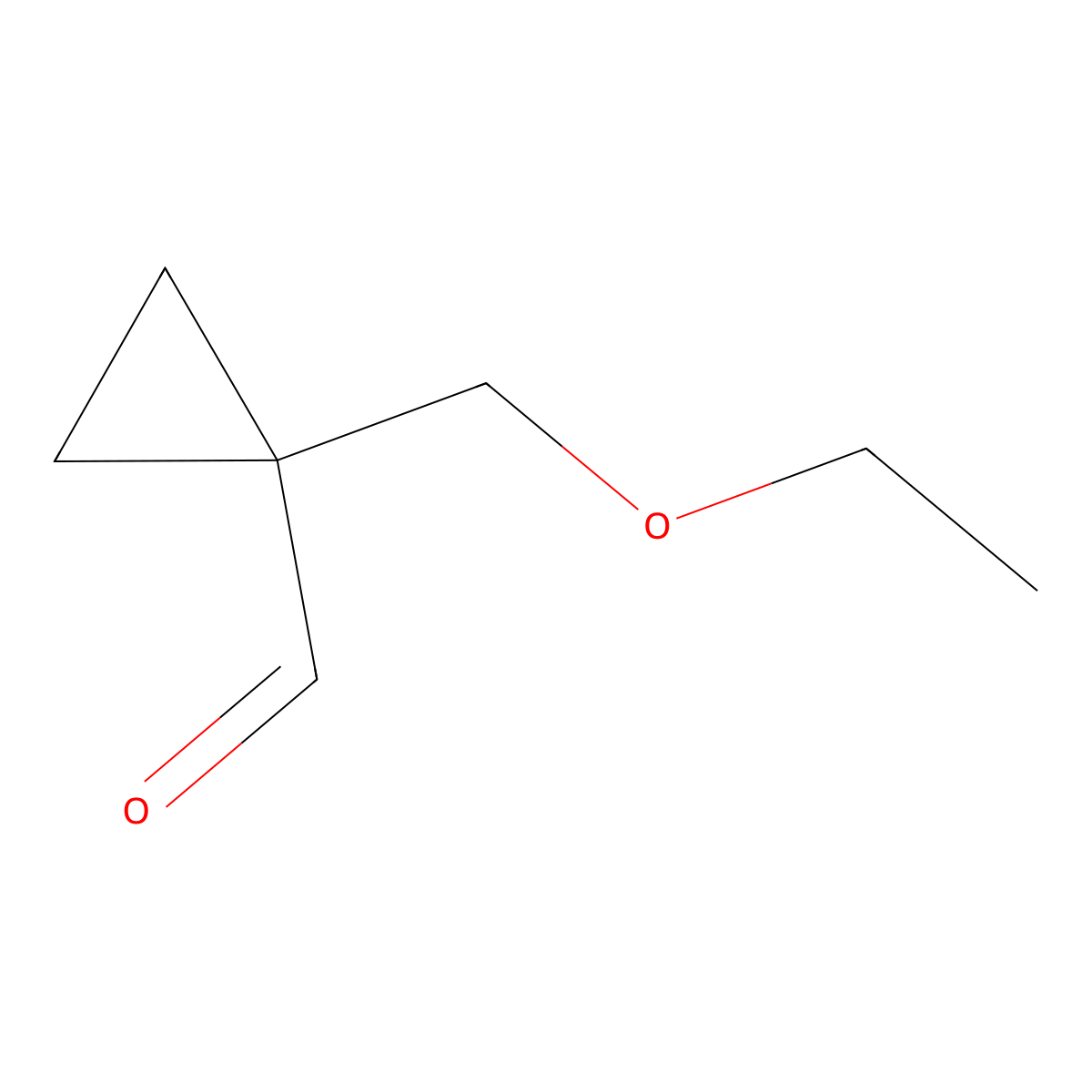1-(Ethoxymethyl)cyclopropane-1-carbaldehyde molecular structure, CAS 1934420-08-2
