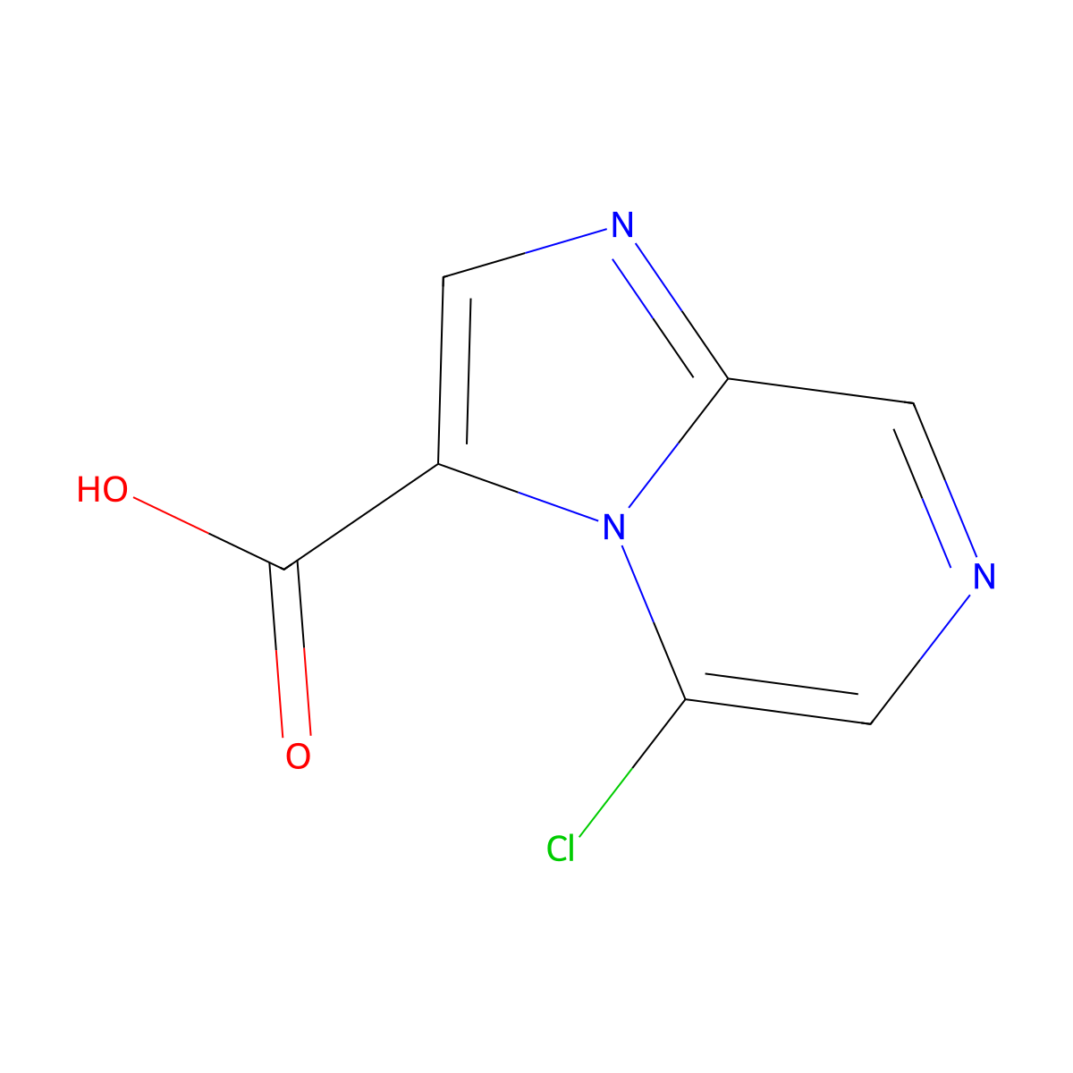 5-Chloroimidazo[1,2-a]pyrazine-3-carboxylic acid molecular structure, CAS 1934422-88-4