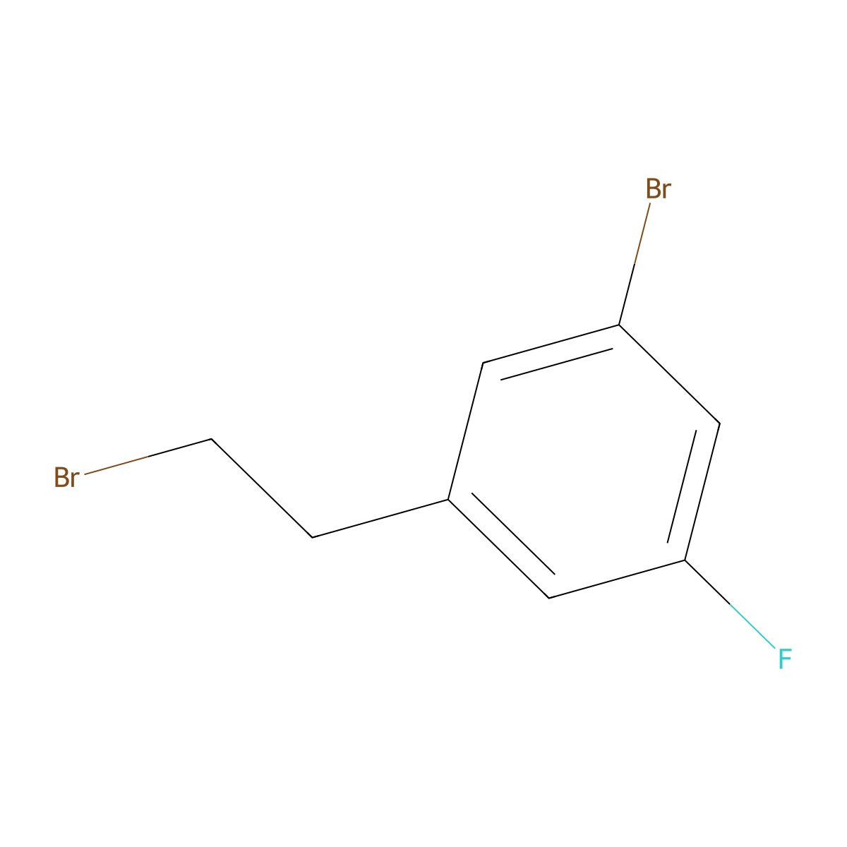 1-Bromo-3-(2-bromoethyl)-5-fluorobenzene molecular structure, CAS 1934425-10-1
