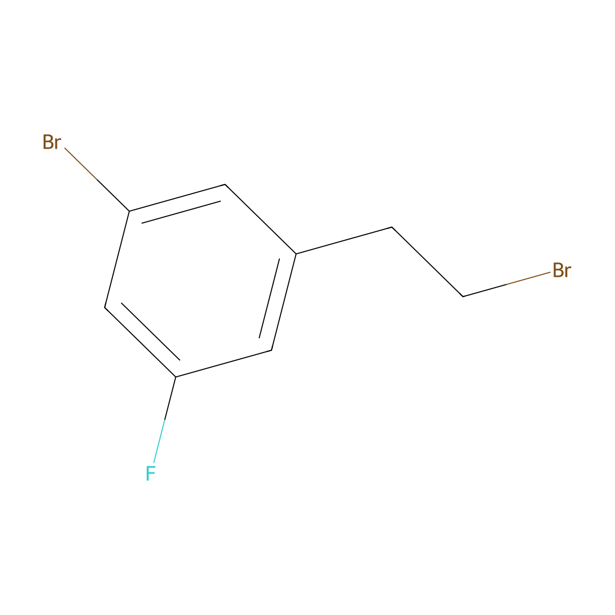 1-Bromo-3-(2-bromoethyl)-5-fluorobenzene molecular structure, CAS 1934425-10-1