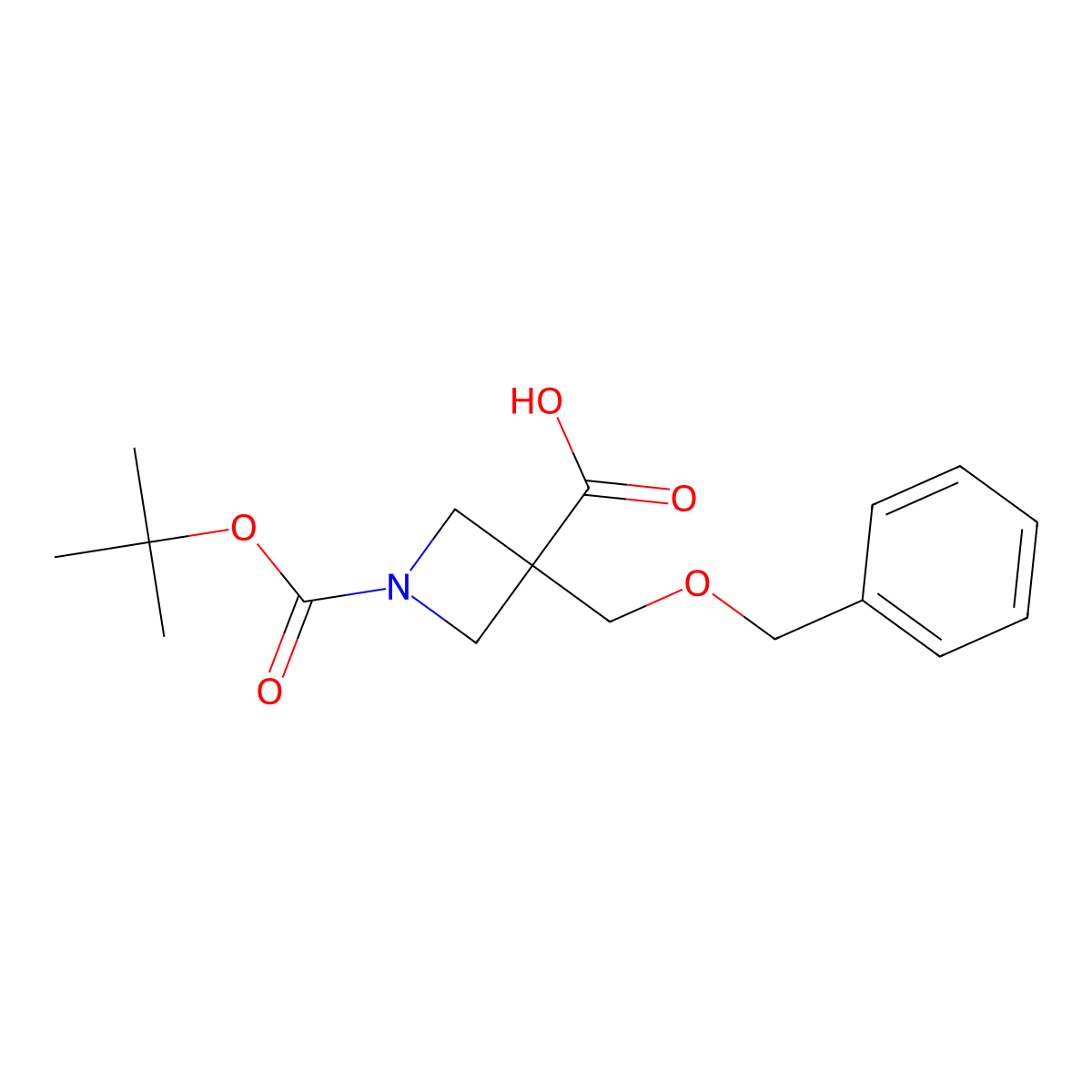 3-[(Benzyloxy)methyl]-1-[(tert-butoxy)carbonyl]azetidine-3-carboxylicacid molecular structure, CAS 1934425-54-3