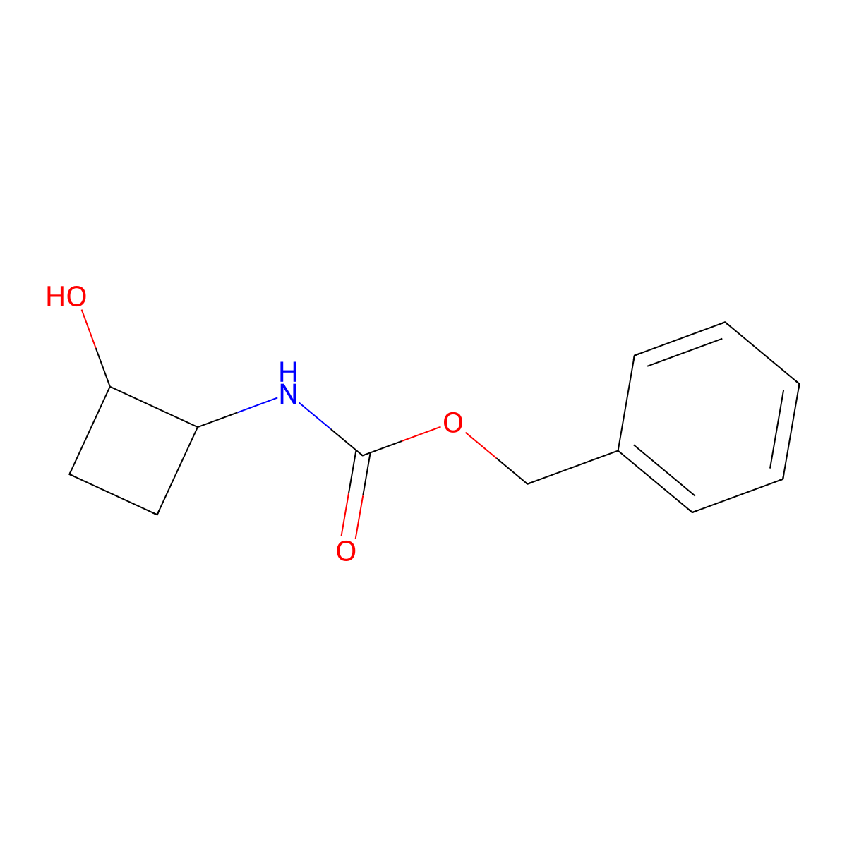 Benzyl (2-hydroxycyclobutyl)carbamate molecular structure, CAS 1934428-08-6