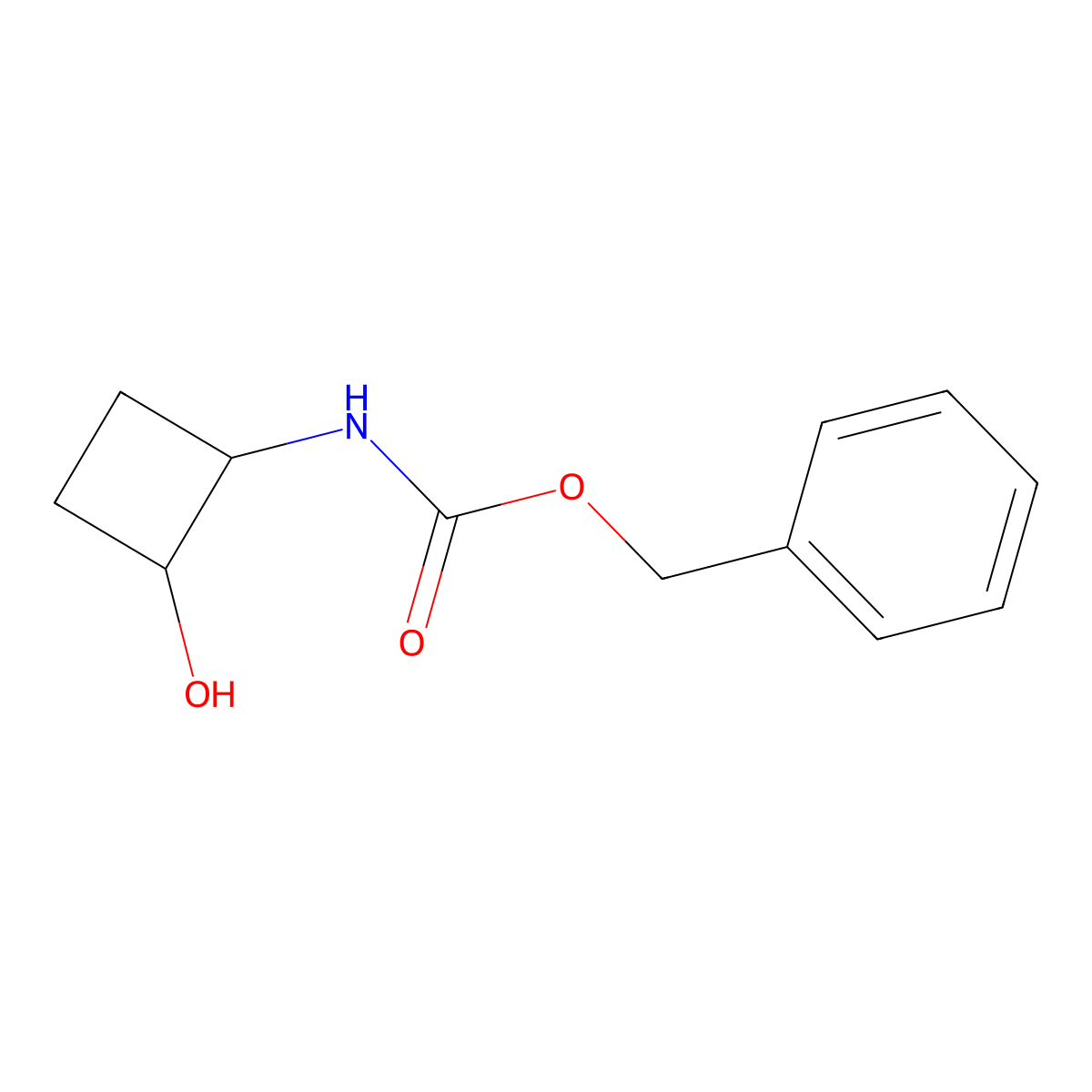 Benzyl (2-hydroxycyclobutyl)carbamate molecular structure, CAS 1934428-08-6