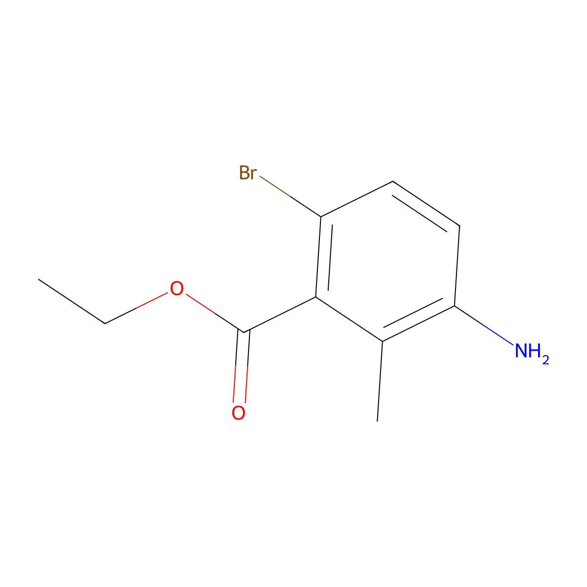 Ethyl 3-amino-6-bromo-2-methylbenzoate molecular structure, CAS 1934431-61-4