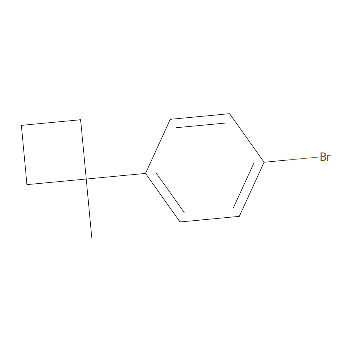 1-Bromo-4-(1-methylcyclobutyl)benzene molecular structure, CAS 1934433-21-2