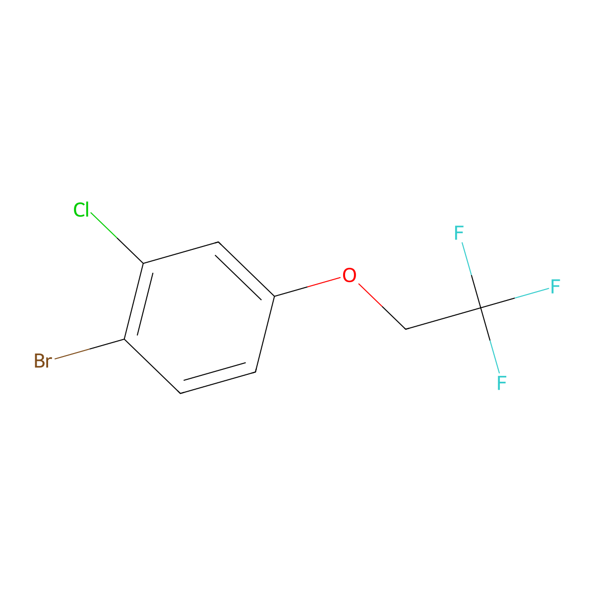 1-Bromo-2-chloro-4-(2,2,2-trifluoroethoxy)benzene molecular structure, CAS 1934433-57-4