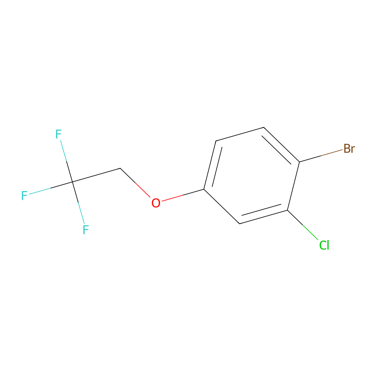 1-Bromo-2-chloro-4-(2,2,2-trifluoroethoxy)benzene molecular structure, CAS 1934433-57-4