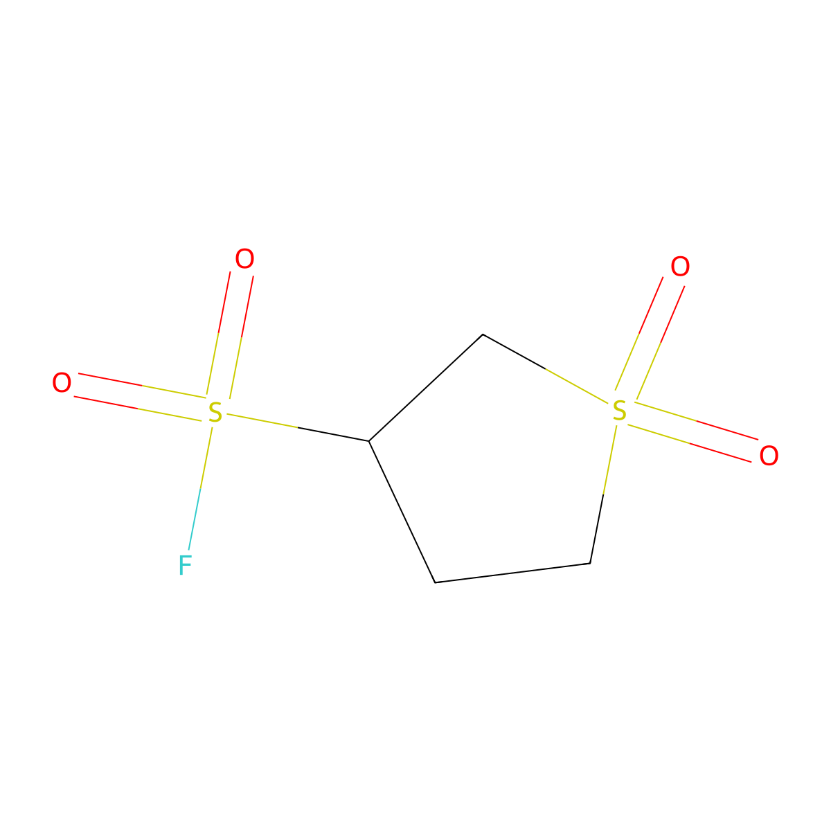 1,1-Dioxo-1lambda6-thiolane-3-sulfonyl fluoride molecular structure, CAS 1934434-04-4