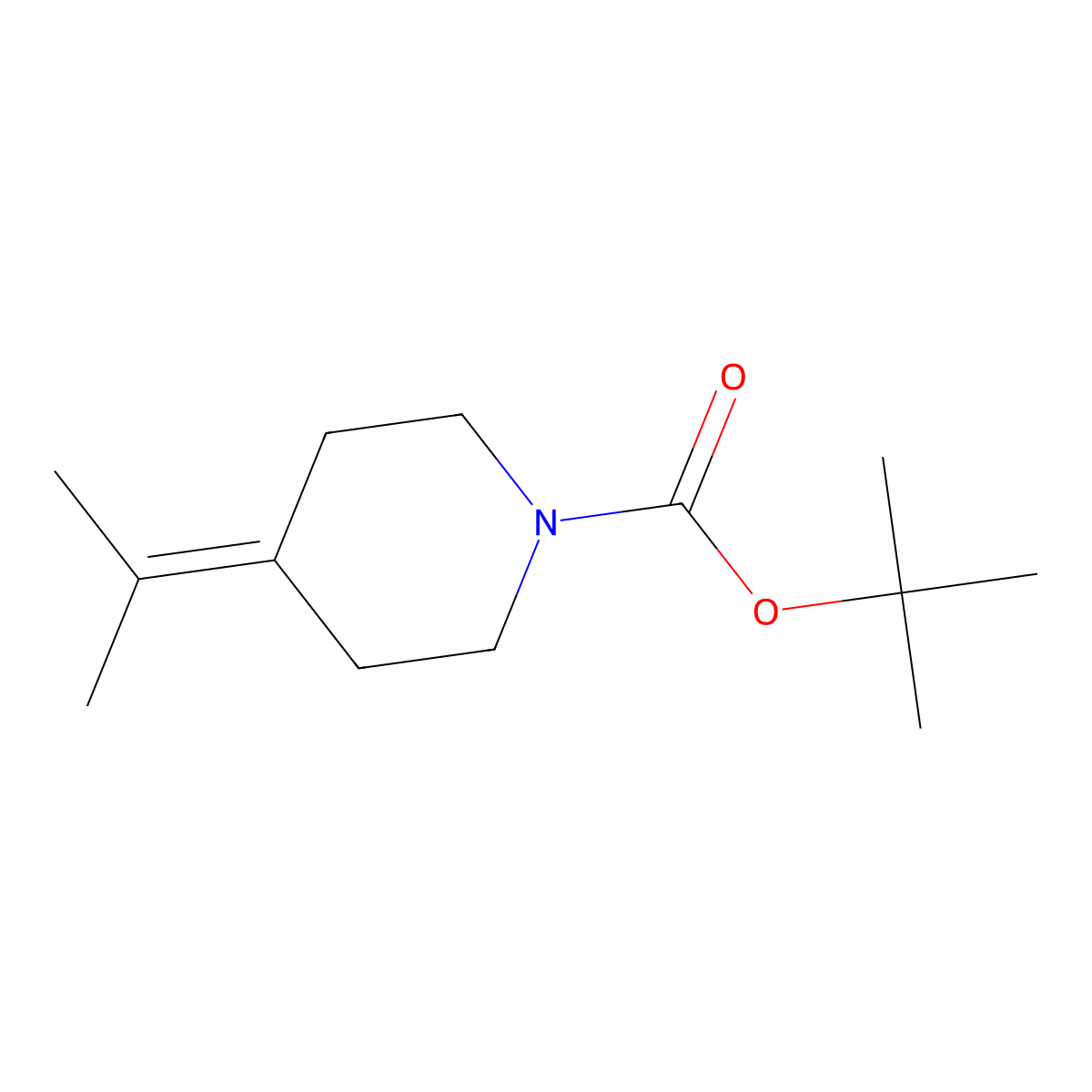 tert-Butyl 4-(propan-2-ylidene)piperidine-1-carboxylate molecular structure, CAS 1934434-07-7
