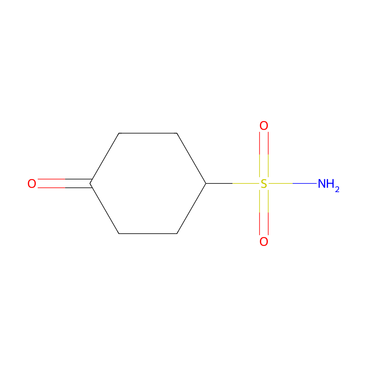 4-Oxocyclohexane-1-sulfonamide molecular structure, CAS 1934434-18-0