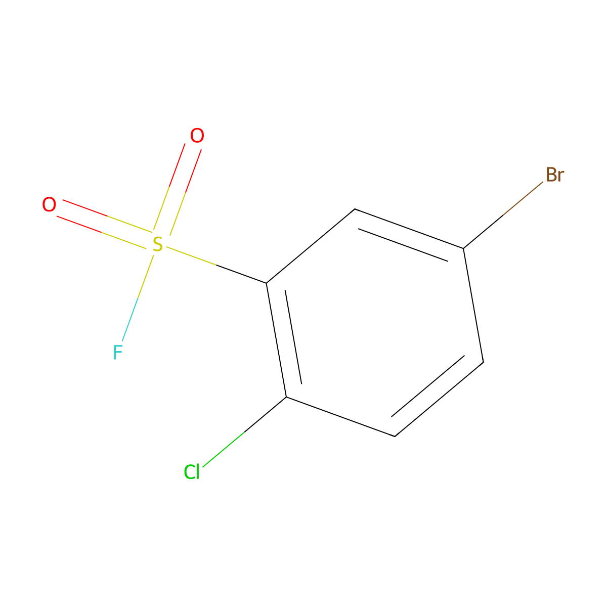 5-Bromo-2-chlorobenzene-1-sulfonyl fluoride molecular structure, CAS 1934434-93-1