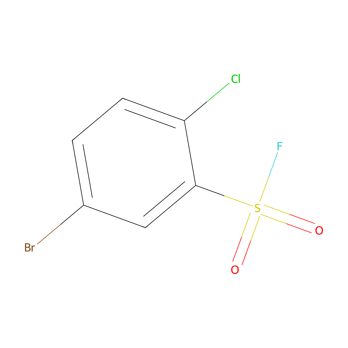 5-Bromo-2-chlorobenzene-1-sulfonyl fluoride molecular structure, CAS 1934434-93-1
