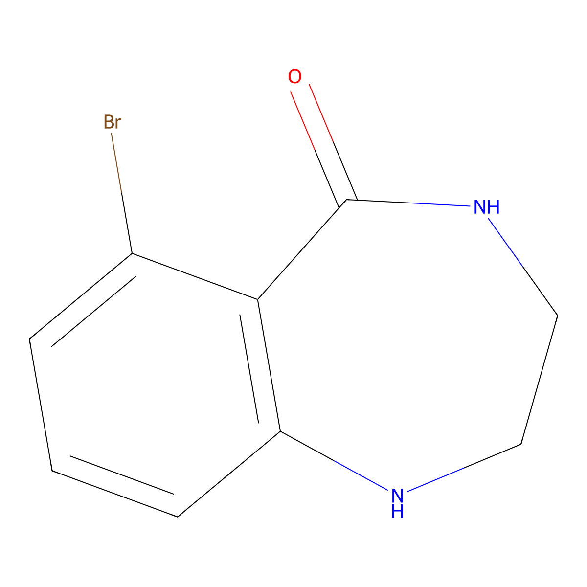 6-bromo-2,3,4,5-tetrahydro-1H-1,4-benzodiazepin-5-one molecular structure, CAS 1934435-81-0