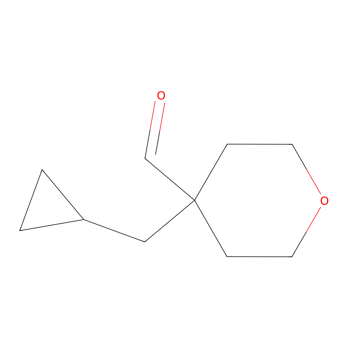 4-(Cyclopropylmethyl)oxane-4-carbaldehyde molecular structure, CAS 1934436-09-5