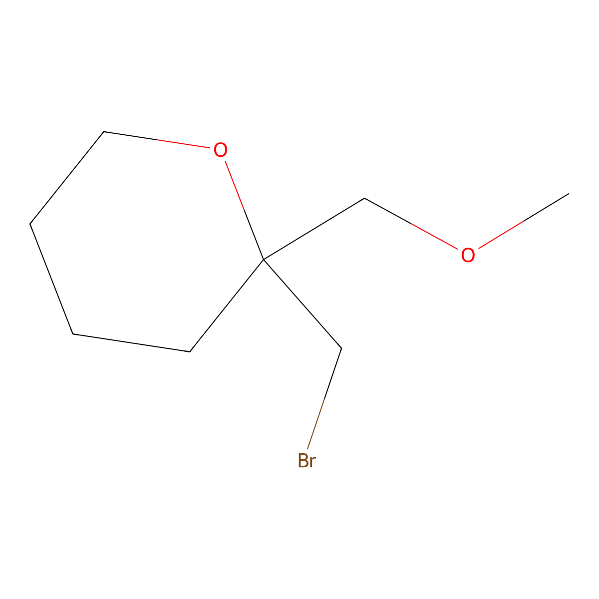 2-(Bromomethyl)-2-(methoxymethyl)oxane molecular structure, CAS 1934442-41-7