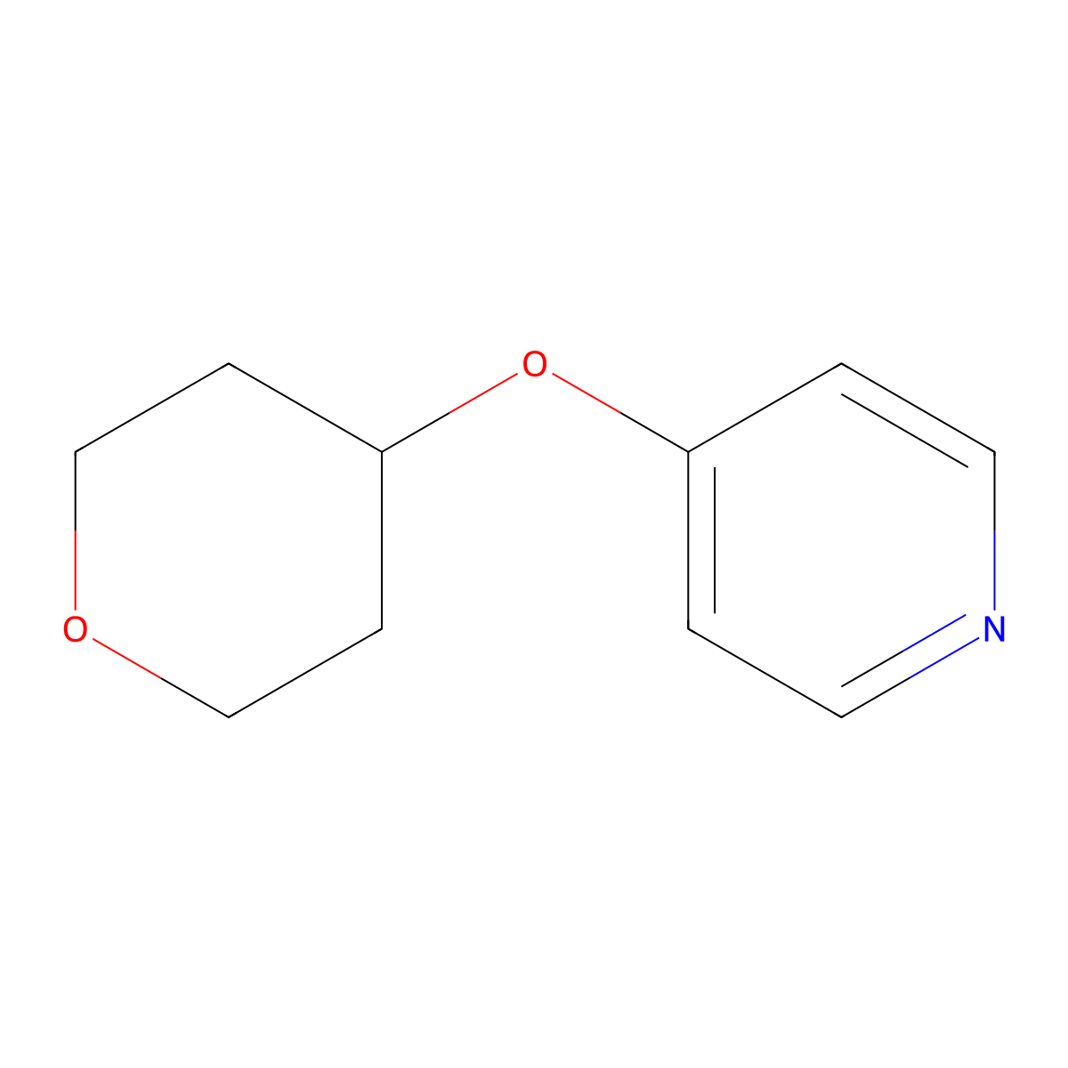 4-(Oxan-4-yloxy)pyridine molecular structure, CAS 1934443-71-6