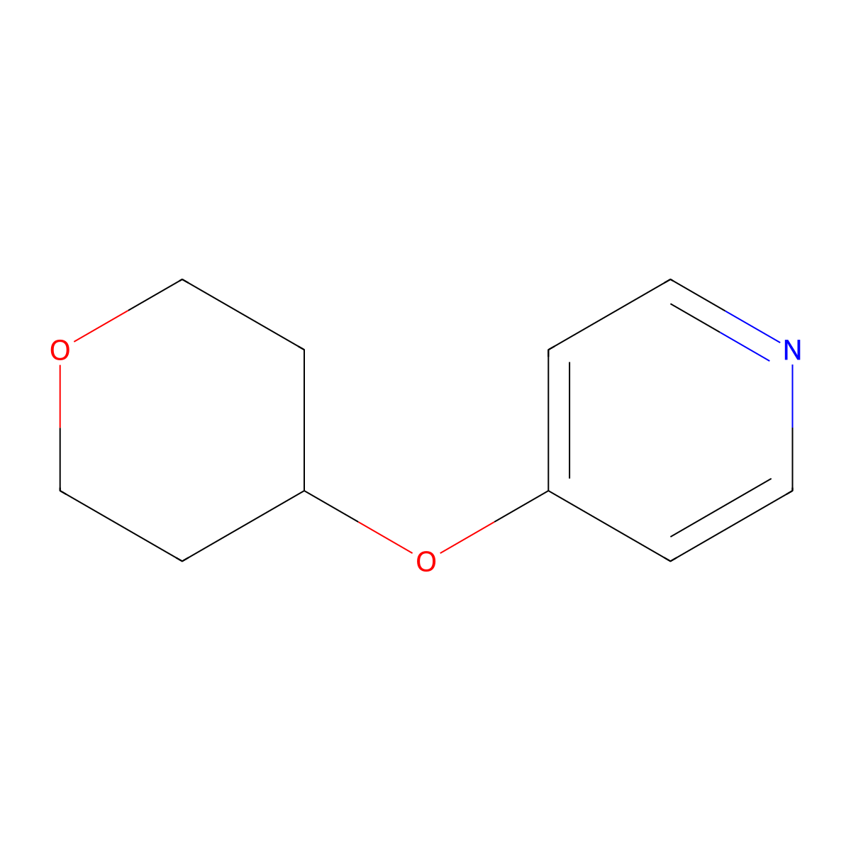 4-(Oxan-4-yloxy)pyridine molecular structure, CAS 1934443-71-6