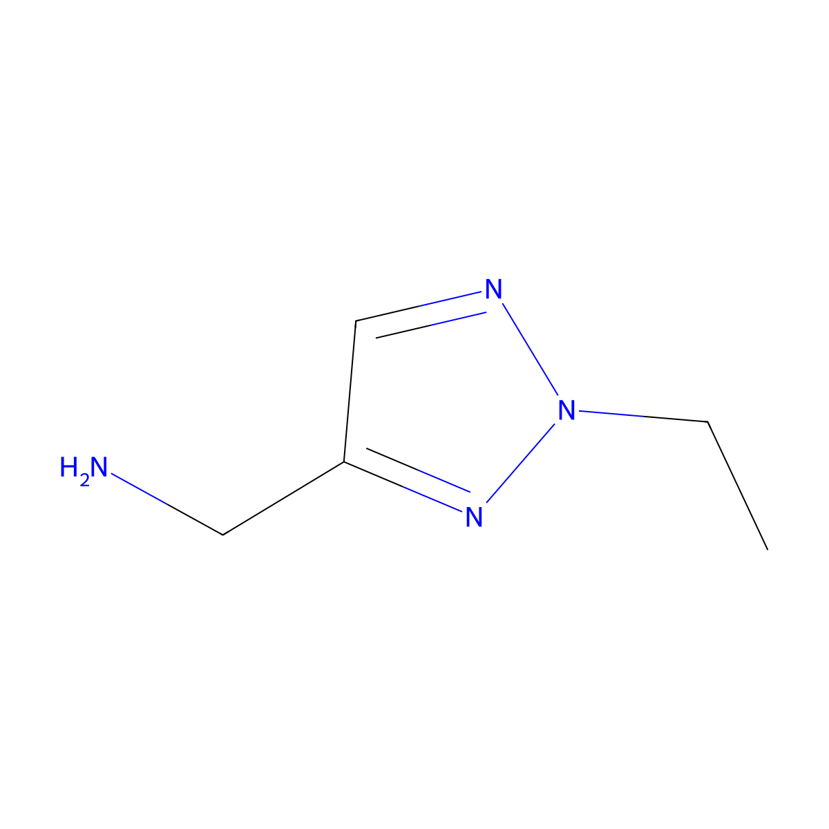 (2-ethyl-2H-1,2,3-triazol-4-yl)methanamine molecular structure, CAS 1934446-12-4