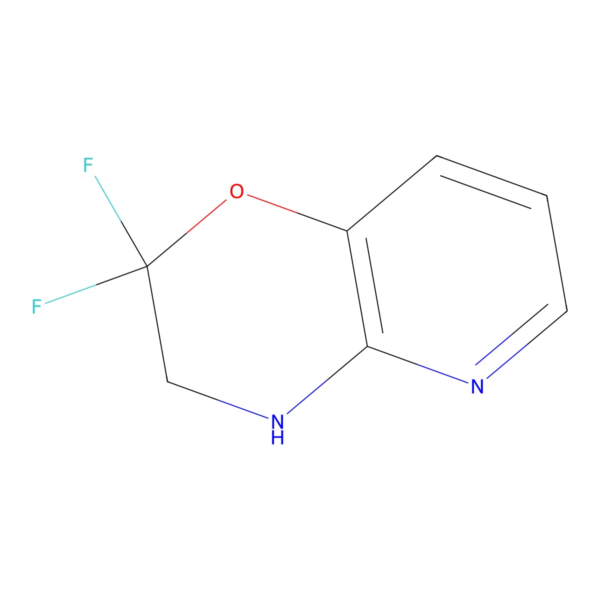 2,2-difluoro-2H,3H,4H-pyrido[3,2-b][1,4]oxazine molecular structure, CAS 1934447-57-0