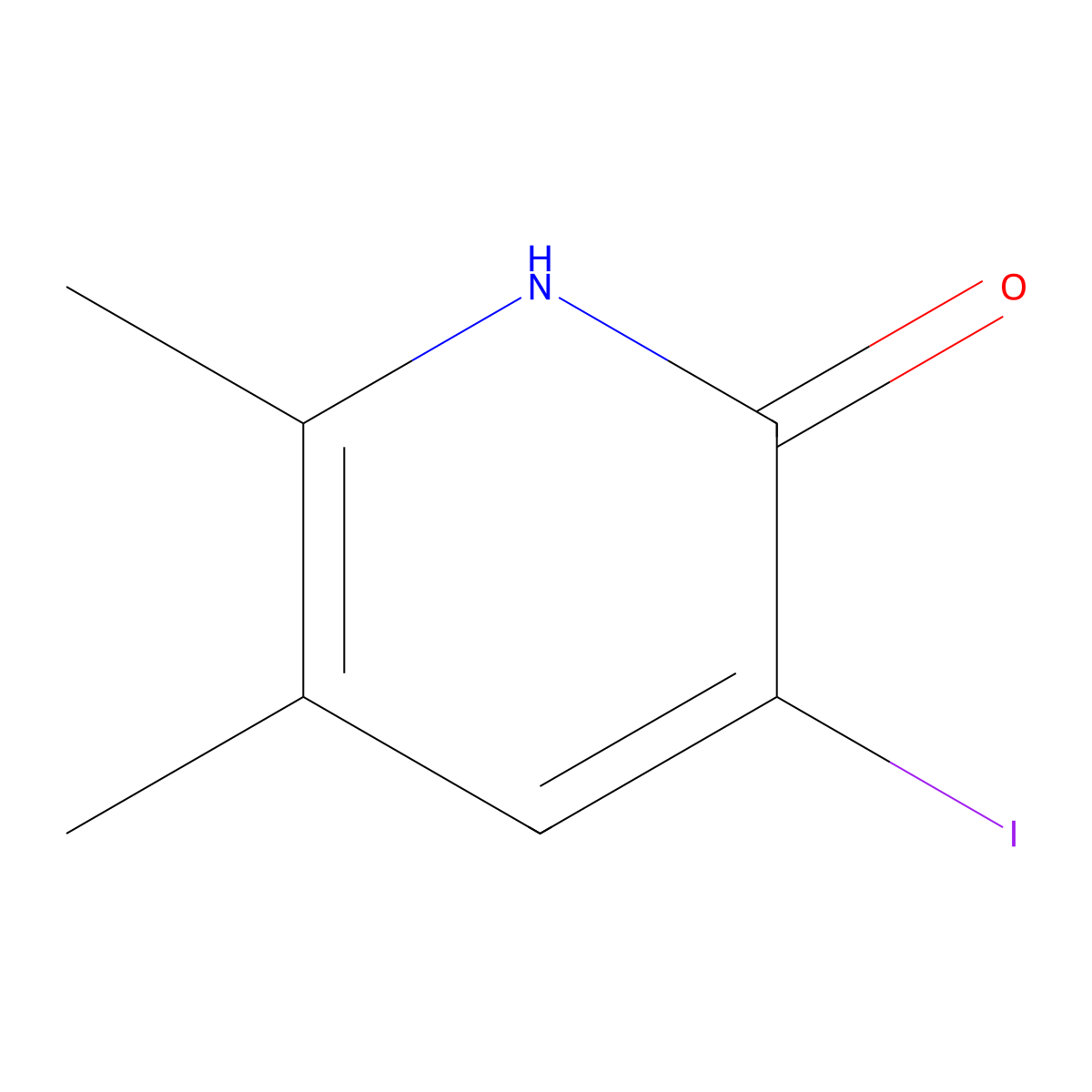 3-Iodo-5,6-dimethyl-2(1H)-pyridinone molecular structure, CAS 1934448-51-7